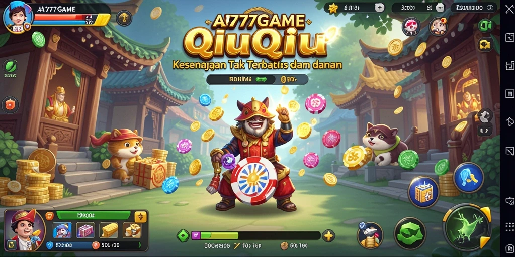 Screenshot A777GAME menampilkan keseruan permainan QiuQiu yang seru.