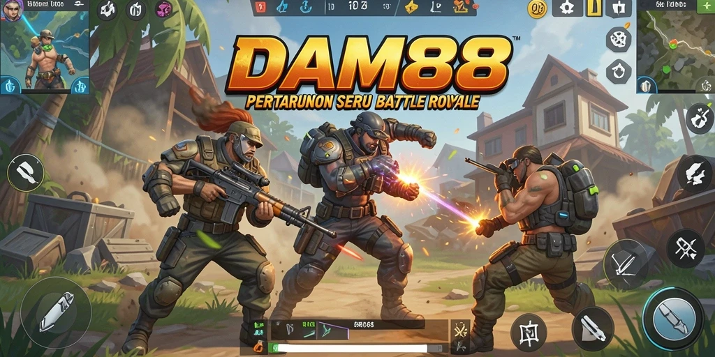Gameplay seru di arena Battle Royale DAM88.