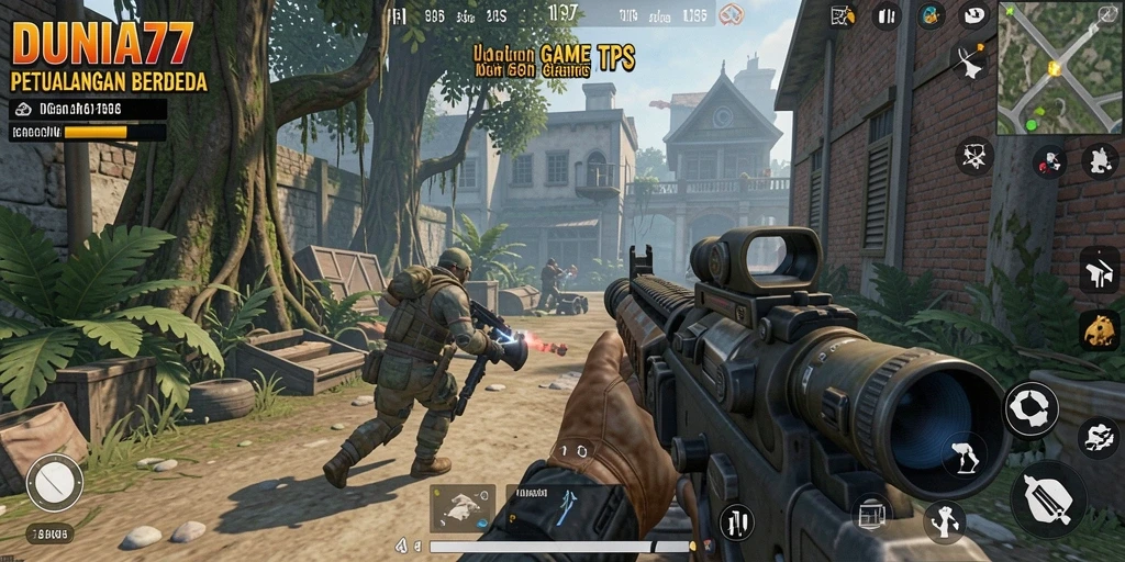 Tampilan dinamis dari gameplay DUNIA77 yang menegangkan.