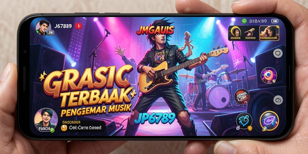 Tampilan gameplay JP6789 menunjukkan keseruan bermain musik.