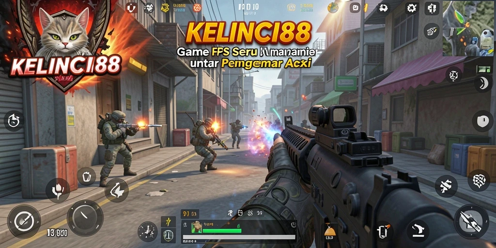 Screenshot utama KELINCI88 menampilkan momen aksi mendebarkan dalam game FPS.