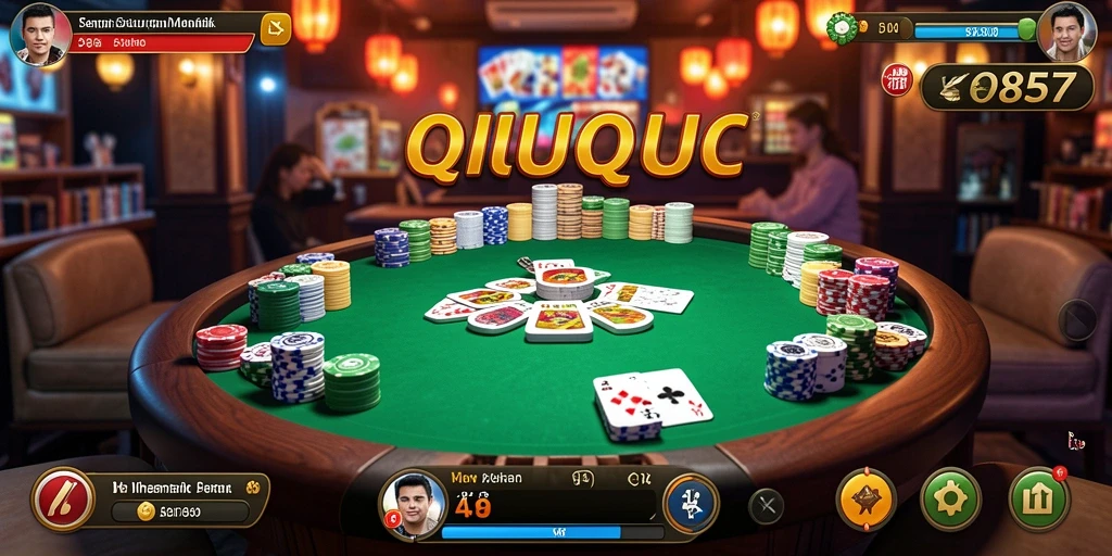 Tampilan gameplay QiuQiu yang seru dan kompetitif.