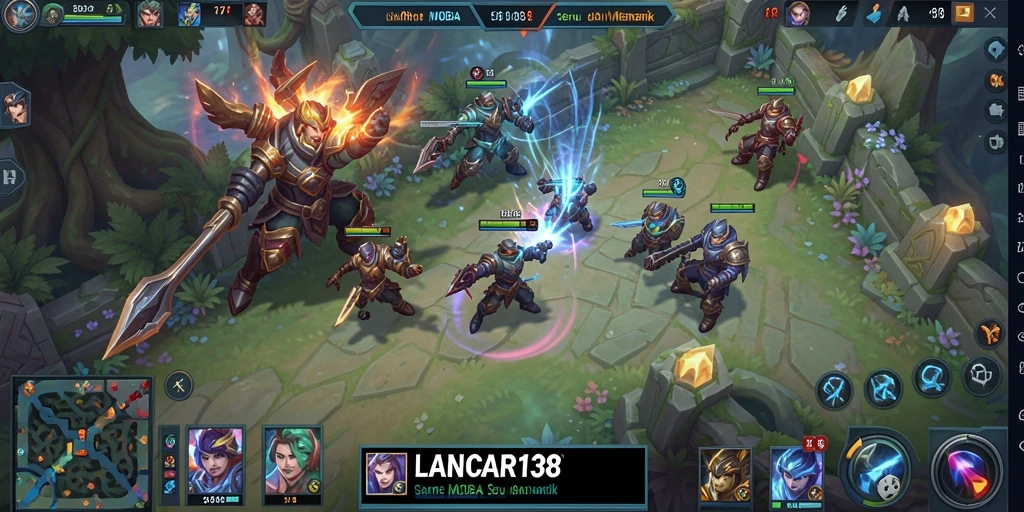 Tampilan gameplay menarik dari LANCAR138 dengan aksi seru MOBA.
