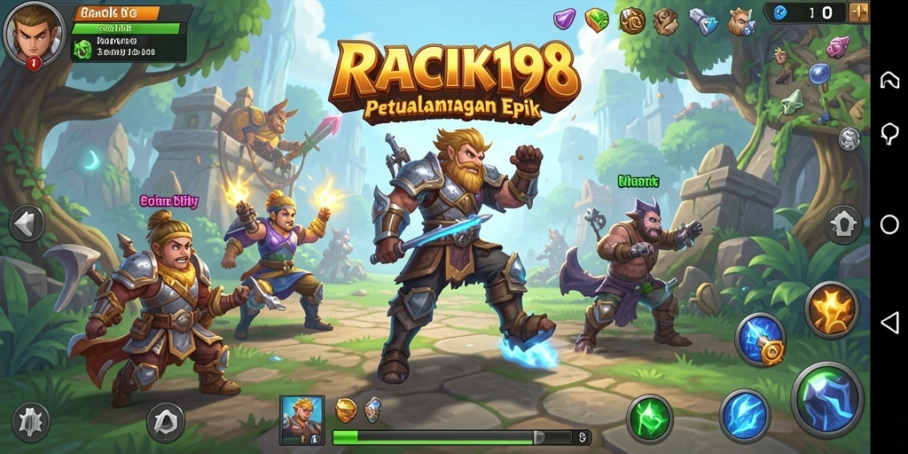 Tampilan gameplay seru dari RACIK198 dalam dunia RPG.