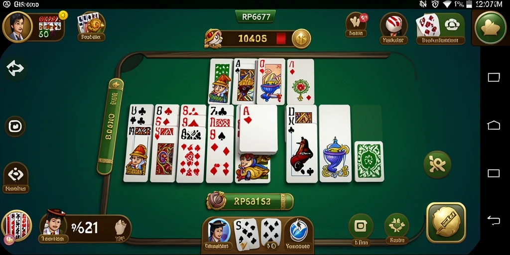 Screenshot utama RP6677 menampilkan gameplay seru permainan Domino.