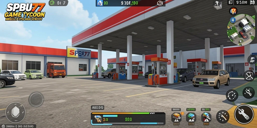 Gameplay menegangkan mengelola stasiun pengisian bahan bakar.