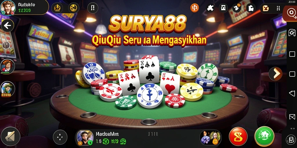 Screenshot SURYA88 yang menunjukkan keseruan permainan QiuQiu.